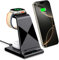 leChivée Caricabatterie wireless, stazione di ricarica wireless 3 in 1 per Apple iPhone 16/15/14/13/12/11/10/9/8, 15 W Fast Wireless Charger Stand per Apple Watch Ultra 2/10/9/8/7/6/5/4/SE, per