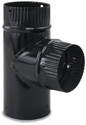 CAEXVEN TE para chimeneas en Acero Negro Vitrificado - Ángulo 90º - Serie lisa - 100 mm