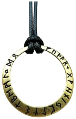 Liebhaber rustikaler Anhänger mit The Elder Futhark Runes Viking Halskette Schmuck