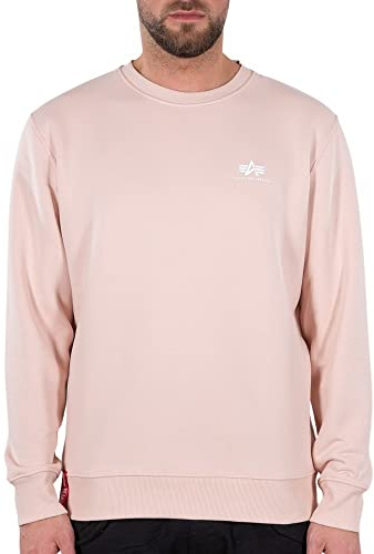Alpha Industries Basic Sweater Small Logo Sweatshirt für Herren Pale Peach