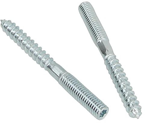 100 Stück Stockschrauben mit Torx Stahlverzinkt M6 M8 M10 M12 Länge 50 mm bis 200 mm (M6 x 50 mm), Silber