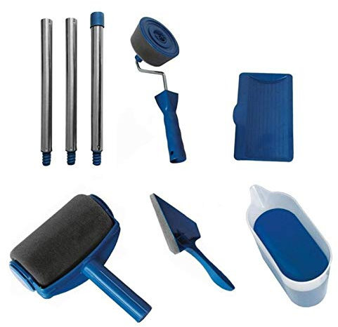 Paint Roller Brush Multifunctional Paint Roller Brush Tools Set Paint Roller Set Seamless for Room Wall Painting (5/8Pcs) (Color : 8PCS seamless)