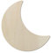 Kleenes Traumhandel Holz-Mond Wanddeko 60 cm – DIY Pappelsperrholz Tür- & Fensterschmuck zum Selbstgestalten