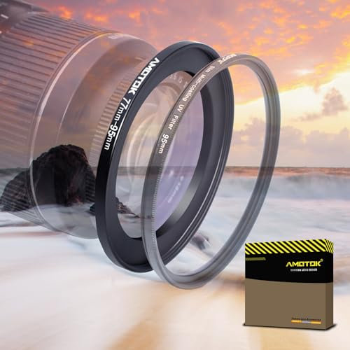 77mm Objektiv auf 95mm Kameraobjektiv-Adapter,77mm-95mm Filter-Step-Up-Ringe,kompatibel mit Allen 95mm Filter-Zubehör.Hergestellt aus CNC-gefrästem