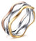 AMDXD Verlobungsring Vintage 7MM, Paarringe Edelstahl Tricolor Poliert für Frauen, Silber, Gr.60 (19.1)
