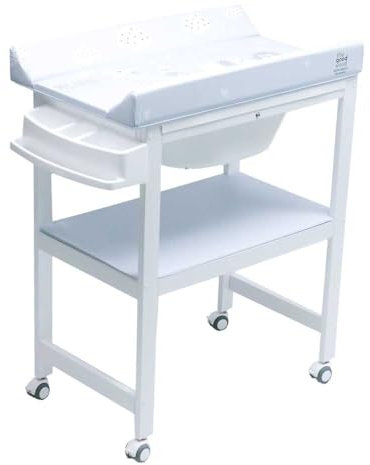 the good wood by PLASTIMYR - Bañera Cambiador Bebe - Mueble Bañera Cambiador - Safari Gris - 80 x 48,5 x 100 cm