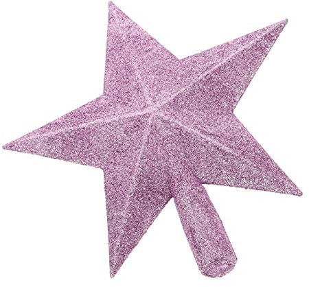 PRETYZOOM Weihnachtsdekoration Weihnachtsdekorationen Weihnachtsstern Baumspitze 20 cm Funkelnder Stern Glitzernde Weihnachtsbaumdekoration Christbaumschmuck