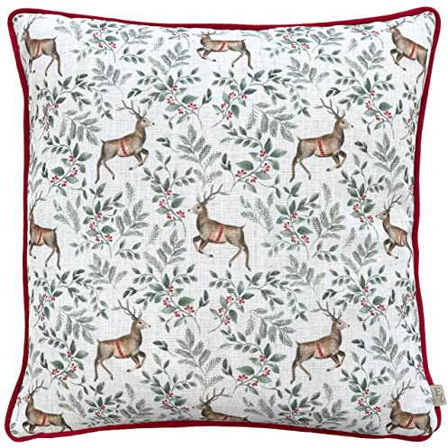 Evans Lichfield Festive Reindeer Feather Filled Cushion