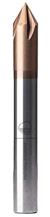 ARMOUR TOOLING - 6mm CNC Router V Bit - 60˚ Solid Carbide (1/4 inch - 0.35mm) 4 flute V Bit Carving And Chamfering Deburring & Engraving (60 Degree) Suitable For A Wide Range Of Materials