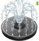 SZMP Fontaine Solaire Pompe 3.5W Fontaine de Jardin Solaire Flottante Solaire avec Batterie 2000mAh,Fontaine Exterieur avec 8 Buses pour Bain d'oiseaux,Petit Étang,Piscine,Jardin Fontaine
