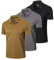 Gaiatiger 3er Pack Poloshirt Herren Männer Hemd Herren Kurzarm Leicht und Atmungsaktiv Sweatshirt Männer Golf Shirts(0427)-Black Grey Khaki-XL