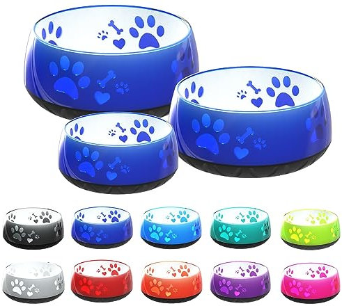 Hundenapf kleine Hunde/Hundenapf große Hunde/Futternapf Hund/Trinknapf Hund/S/M/L rutschfest (S 330ml (kleine Hunde), Blau)