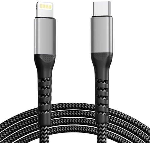 Nipow Cable USB C a Lightning 2M(MFi Certificado) Cable Lightning USB C Cable Cargador iPhone Carga Rapida Nylon Cable iPhone Tipo C para Apple iPhone 14 13 12 11 Pro Max Mini XS XR X 8