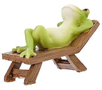 FONDOTIN Frosch-Ornamente Frosch-gartenstatue Tischfrosch Tierstatue Miniatur-froschfiguren Sammlung Frösche Yoga-Figuren Im Freien Klein Männer Und Frauen Harz Anzahl