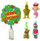 Hallmark Dr. Seuss's How The Grinch Stole Christmas! 12,7 cm Miniatur-Weihnachtsbaumspitze und Mini-Ornamente, 5 Stück, bruchsicher