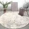 Capslpad Abstract Rugs Round ø135cm Living Room Modern Non-Slip Area Rug Round Shaggy Machine Washable Floor Carpet Short Pile Soft Minimalist Circle Rug Beige for Living Room Bedroom Kids Room Decor