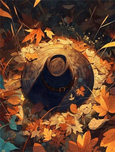 Diamond Painting Groß XXL Halloween 100x132cm, 5D Hut Diamond Painting Erwachsene Groß,DIY Diamant Painting Bilder Groß Kunst Malerei Bastelset für Zimmer Deko Wohnzimmer, Geschenke für Frauen