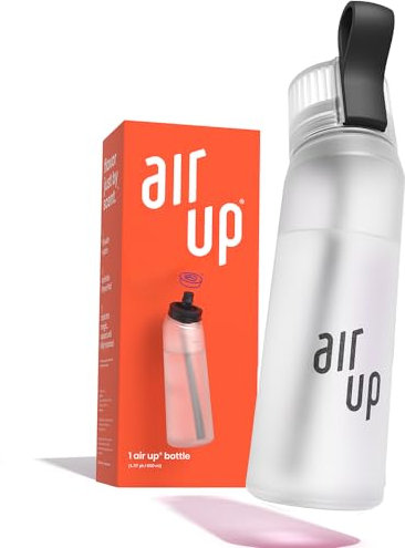Air Up Wasserflasche (625 ml) Perlweiß Mit Strohhalm, Auslaufsicher, Spülmaschinenfest, Aromatisiert für Fitnessstudio, Ohne Zucker, Geeignet für Alle