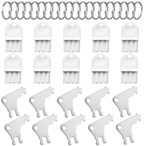 20 Stück Papierhandtuchspender Schlüssel, Kunststoff und Metall Schlüssel für Toilettenpapierspender mit 20 Schlüsselringen Kompatibel mit Waffle Georgia Pacific für Profis
