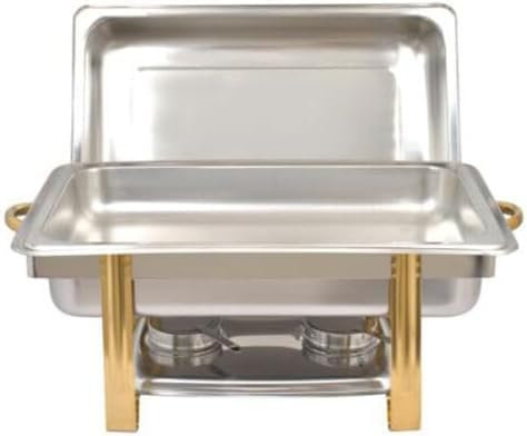 9 Liter Chafing Dish Speisenwärmer, Edelstahl Warmhaltebehälter Wärmebehälter Set Edelstahl Warmhaltebehälter, für Catering Buffet Party