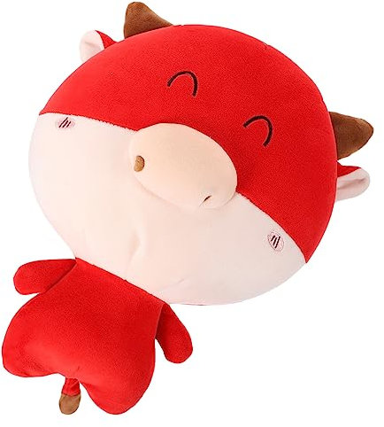 VICASKY U-förmiges Design-Kissen in Cartoon-ochsen-Stil Kissen Für Home Office Hotel Bezaubernde Form Und Angenehme Haptik Als Kuschelkissen Für Sofarückenlehne Autokissen Oder