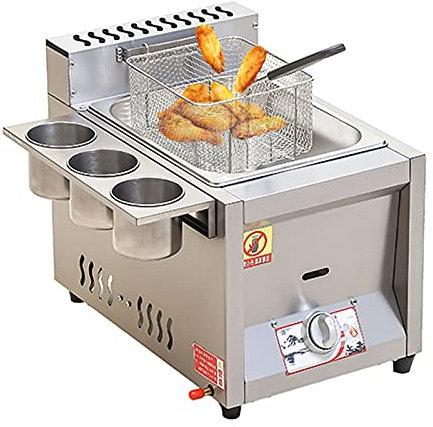 Wrobelax Deep Fat Fryer, Stainless Steel LPG Fryer, Stainless Steel Fat Fryer With