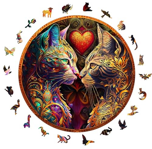 Wooden Jigsaw Puzzle for Adults and Children - 200 Pieces Unique Shaped Puzzle for Kids 12+ and Home Decoration