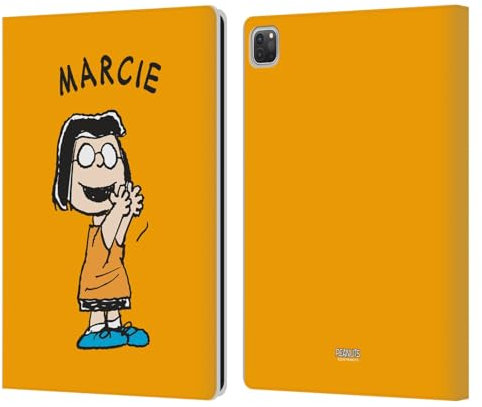 Head Case Designs Offizielle Peanuts Marcie Persöhnlichkeiten Leder-Wallet-Hülle Kompatibel mit Apple iPad Pro 13 M4 2024
