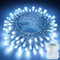 Realky Luci Albero di Natale a Batteria, 5M 50LED Luci Natalizie da Esterno ed Interno, 8 Modalità con Funzione Memoria Impermeabile per Giardino, Balcone, Festa, Casa - Bianco Freddo