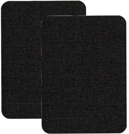 UEAVOID 2 Stück Selbstklebender Stoff Flicken Leinwand Wasserdicht Reparaturset für Sofa Zelt Möbel Autositz Liege (28 x 20 cm) (Schwarz)
