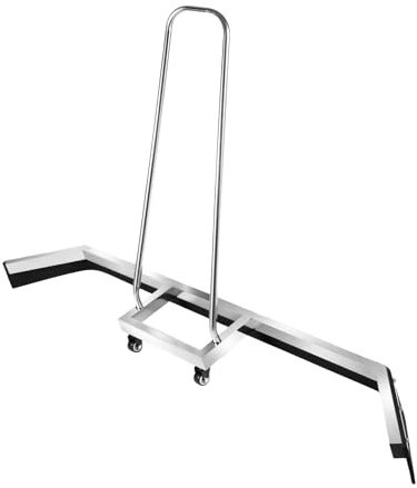 Sport Tennisplatz Abzieher, 132cm Wasserschieber-Reinigungswagen mit Rädern, Kommerzieller Bodenwasserentferner, Tennisplatz-Abzieher aus Edelstahl für Parkplätze/Basketballplätze