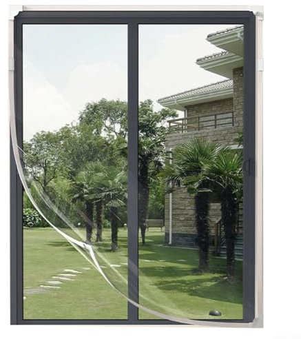 Besttoolifes Fenster-Isolier-Set, transparente Fensterisolierung, verhindert kalte Kondensation, EVA-Thermo-Fensterfolie, Sekundärverglasungs-Set für Fenster, um Heizkosten zu reduzieren (1,2 m x 1,8