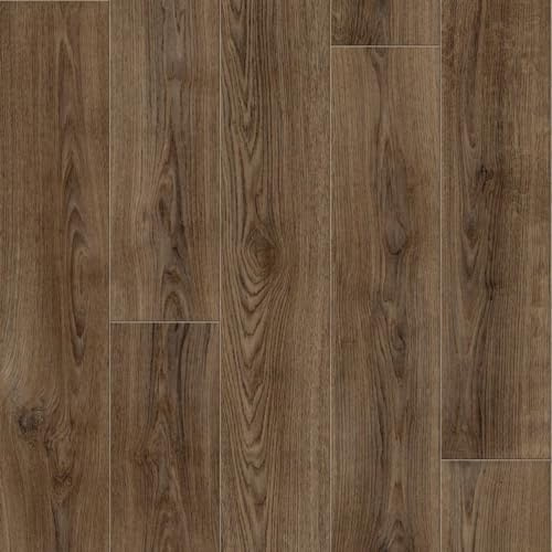 VINYL FLOORING UK Cumbrian Oak 669D Brown Wood Effect Anti-Slip Vinyl Flooring For Kitchen, Bathroom, 2.6mm Thick Textile Backed Vinyl Sheet-1m(3'3) X 3m(9'9)-3m²