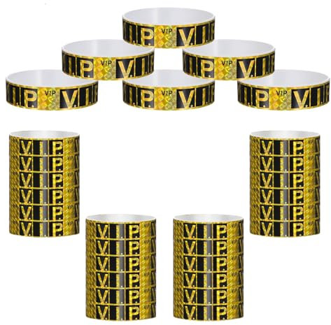 Lot de 200 Bracelets VIP pour Événements Bracelet Evenementiel VIP Imperméables Bracelets d'Entrée en Tissu VIP pour Fêtes Clubs Concerts et Foires
