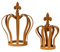 levandeo 2er Set Krone Metall Rostdeko Rost Gartendeko Deko-Krone Antik Vintage Metallkrone Garten Dekoration