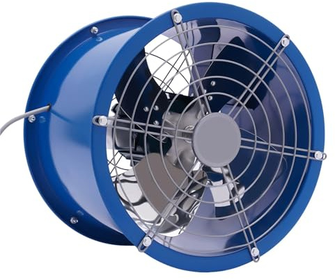 HPHPH Abluftventilator, Zylinderrohrventilator, Abluftventilator, Hochleistungsmotor aus reinem Kupfer, Wandventilator, 370 W, 1420 U/min, for Küche und Badezimmer, Blau