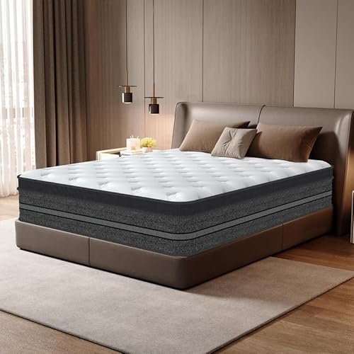 Matratze 140x200 cm 32cm Höhe 7-Zonen Federkernmatratze Orthopädische Taschenfederkernmatratze mit Luxus Memory-Schaum, Härtegrad 3, Rückenentlastende, Hypoallergen, Atmungsaktiv, Öko-Tex Zertifiziert