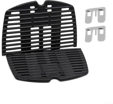 MeevrgR Gusseisen-Grillrost-Gitter Ersatz für Weber Q100 Q1000 Q1200 Grills, glatte Oberfläche für schnelle Reinigung und hervorragende Wärmespeicherung, Outdoor-Grillteile