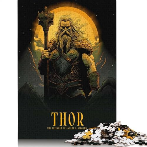 500-teiliges Thor-Poster-Puzzle für Erwachsene und Jugendliche. Holzpuzzles, Familienspiel für Erwachsene und Jugendliche. 500 Teile (52 x 38 cm)