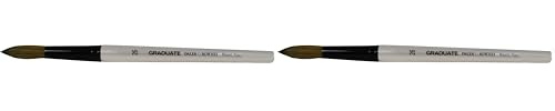 Daler-Rowney Graduate Watercolour Brush, Pony & Synthetic Blend, Short Handle, Round Wash, 26 (Pack of 2)
