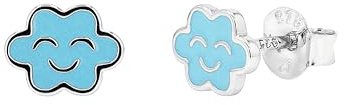 Prinzessin Lillifee Ohrstecker für Mädchen, Sterling Silber 925, 6 mm, silber, Wolke, Kinderschmuck, Geschenkidee, kommt in Schmuck Geschenk Box, 2101032