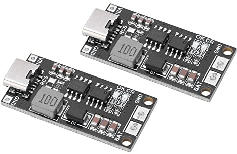 BAFOVY Lot de 2 Modules de Chargeur de Batterie PCB Boost au Lithium 4S 16,8 V Type C Entrée 3 V à 6 avec Protection Contre Les Surtensions et Les Courts-Circuits Basse Tension pour Les Utilisateurs