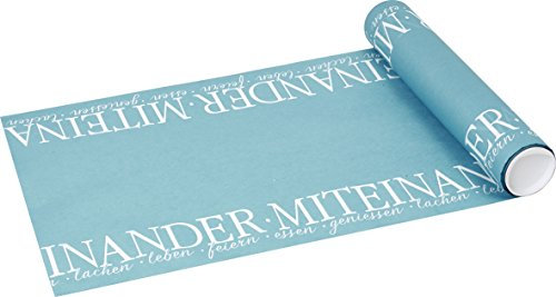Tisch-Läufer / Tisch-Decke Miteinander Essen Tisch-Band / Tisch-Dekoration / Tisch-Läufer in türkis (2 Rollen)