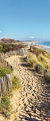 Poster de Porte Sentier du Littoral Plage 85 x 205 cm - Sticker préencollé
