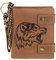 Harrys-Collection Herren Geldbörse mit Wolf Motiv aus hochwertigem Leder + RFID mit Kette Vintage Look, Farben:Cognac