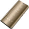 iPhone SE 2020 Leder Hülle, iPhone SE/5S Handyhülle Spiegel Schutzhülle Flip Tasche Case Cover für iPhone SE, Stand Feature handyhuelle etui Bumper Hülle für iPhone SE 2020 (Gold, iPhone SE 2020)