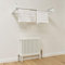 Hot Flow Glide Foldable Wall Mounted Clothes Rack, Retractable Clothes Drying Rack. Sleek Design With 6 x 100cm Rods For 6m Of Hanging Line. Perfect For Saving Space. 25kg Capacity, 100cm, White