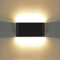 KAWELL 12W Modern Wandlampe LED Wandleuchte Up Down Aluminium Wandbeleuchtung Wasserdicht IP65 Innen Außen für Schlafzimmer Badezimmer Wohnzimmer Flur Treppen Korridor, Schwarz 3000K