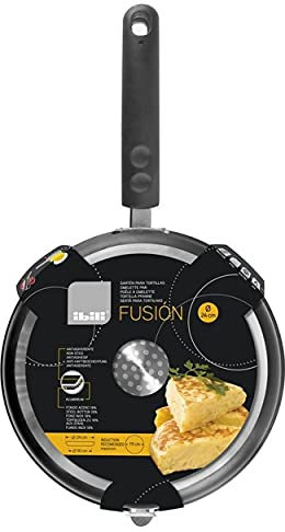 IBILI - Sarten tortilla patatas fusion, 20 cms, Aluminio, Antiadherente, Apto para induccion