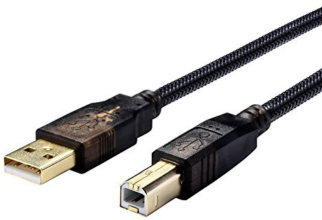 MIDI Cable,USB A to USB B cable Compatible with Instruments Piano, Midi Controller, Midi Keyboard, Audio Interface Recording, USB Microphone and More (15FT/4.5M)